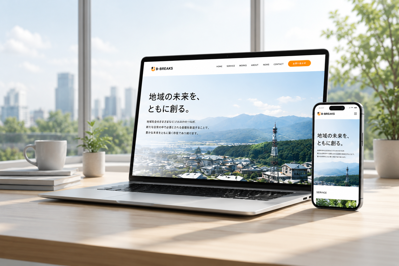 WEBサイト制作のデバイスモックアップ
